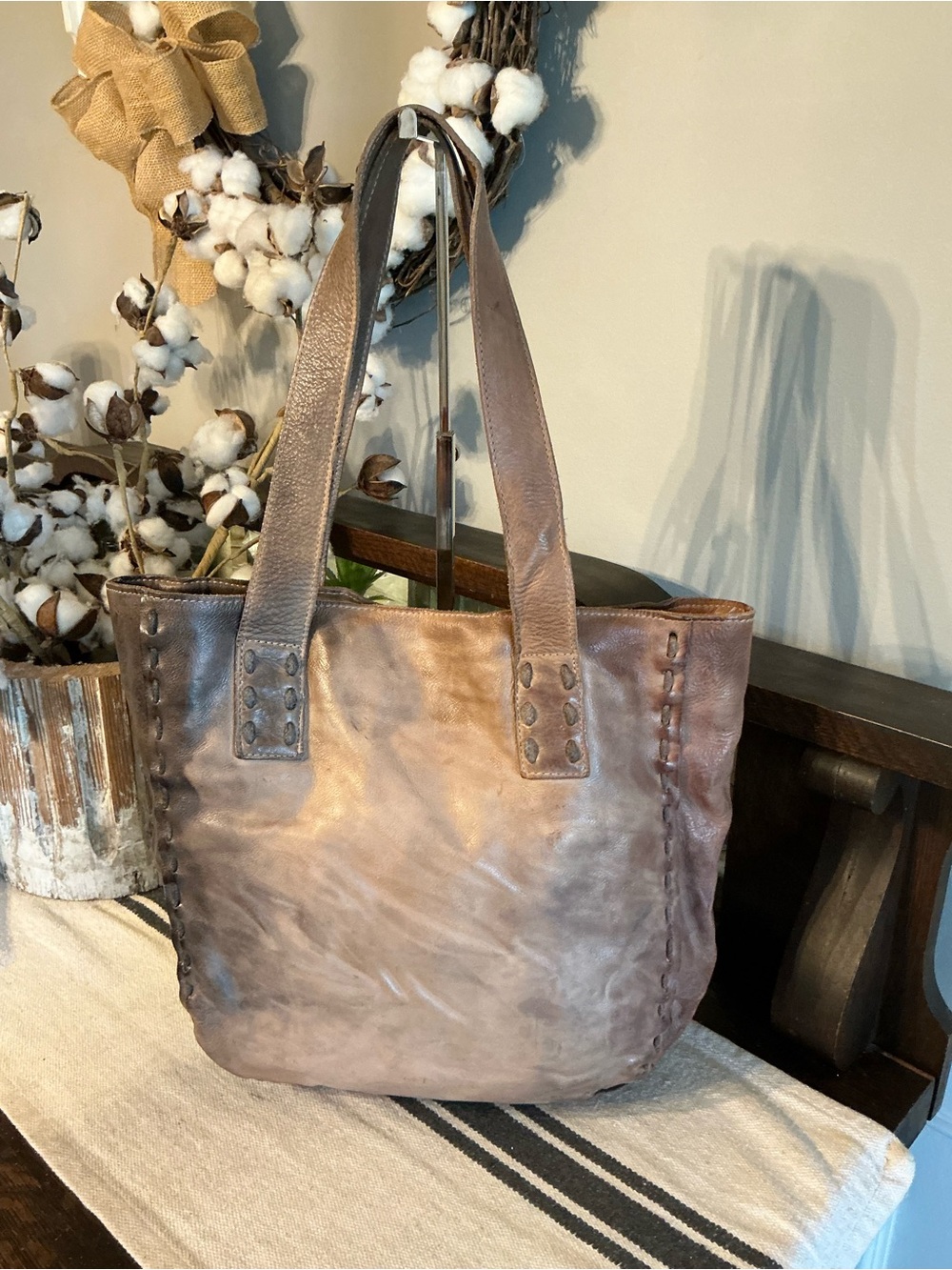 NWOT Bed Stu Leather Stevie Tote Shoulder Bag Starry Night Retail $265 - Picture 5 of 13